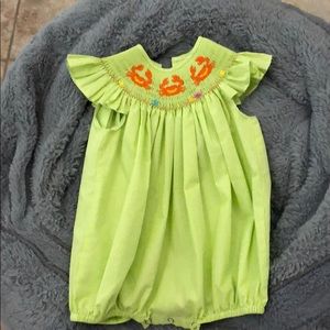 Smocked baby bubble